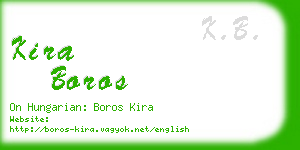 kira boros business card